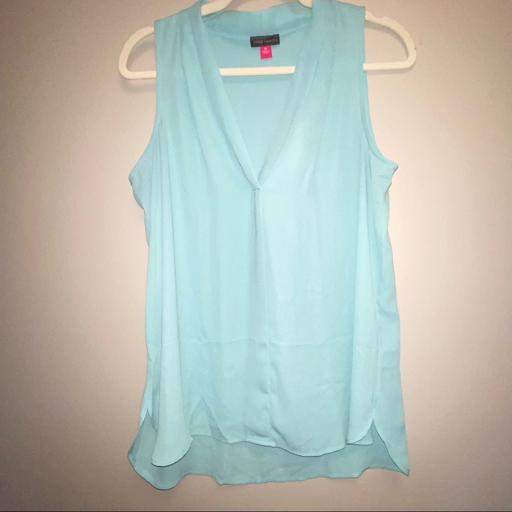 Vince comuto aqua blue blouse medium